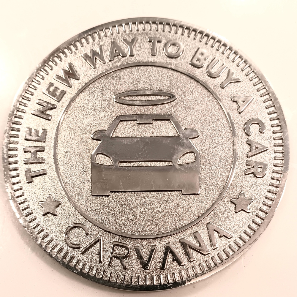 Silver Commemorative Carvana Car Vending Machine Coin | 3"